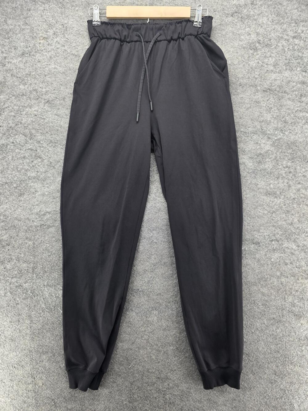 Lululemon Pants Womens 4 Black Jogger High Rise Nylon Lycra Athletic Lounge